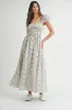 MABLE Floral Print Puff Sleeve Gathered Midi Dress sold by Roxie’s Picks