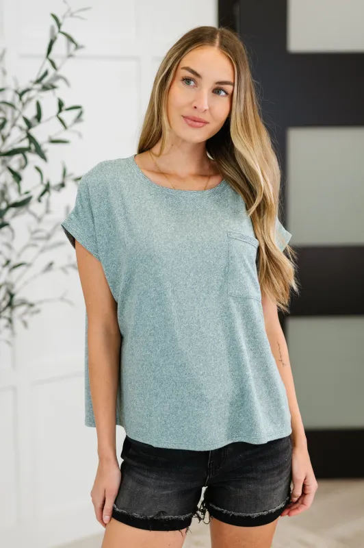 Heathered Harmony Basic Tee in Ash Jade sold by Roxie’s Picks