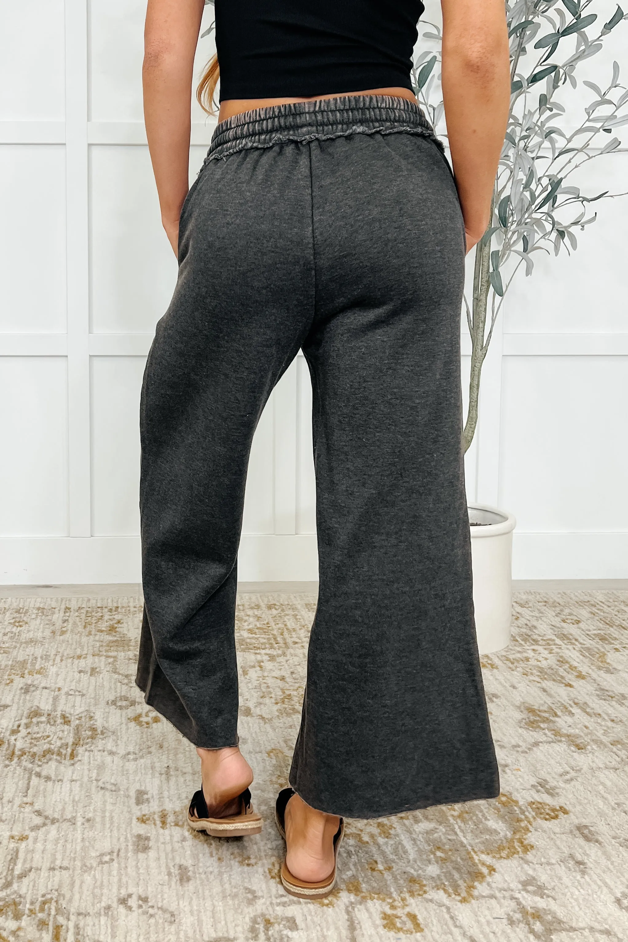 In or Out Wide Leg Cropped Pants Ash Black sold by Roxie’s Picks product image thumbnail 4