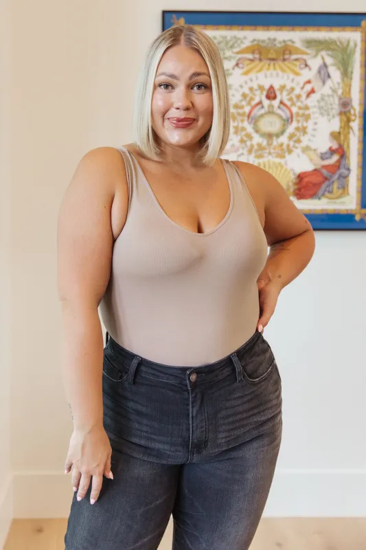 The Basics Bodysuit In Light Mocha sold by Roxie’s Picks