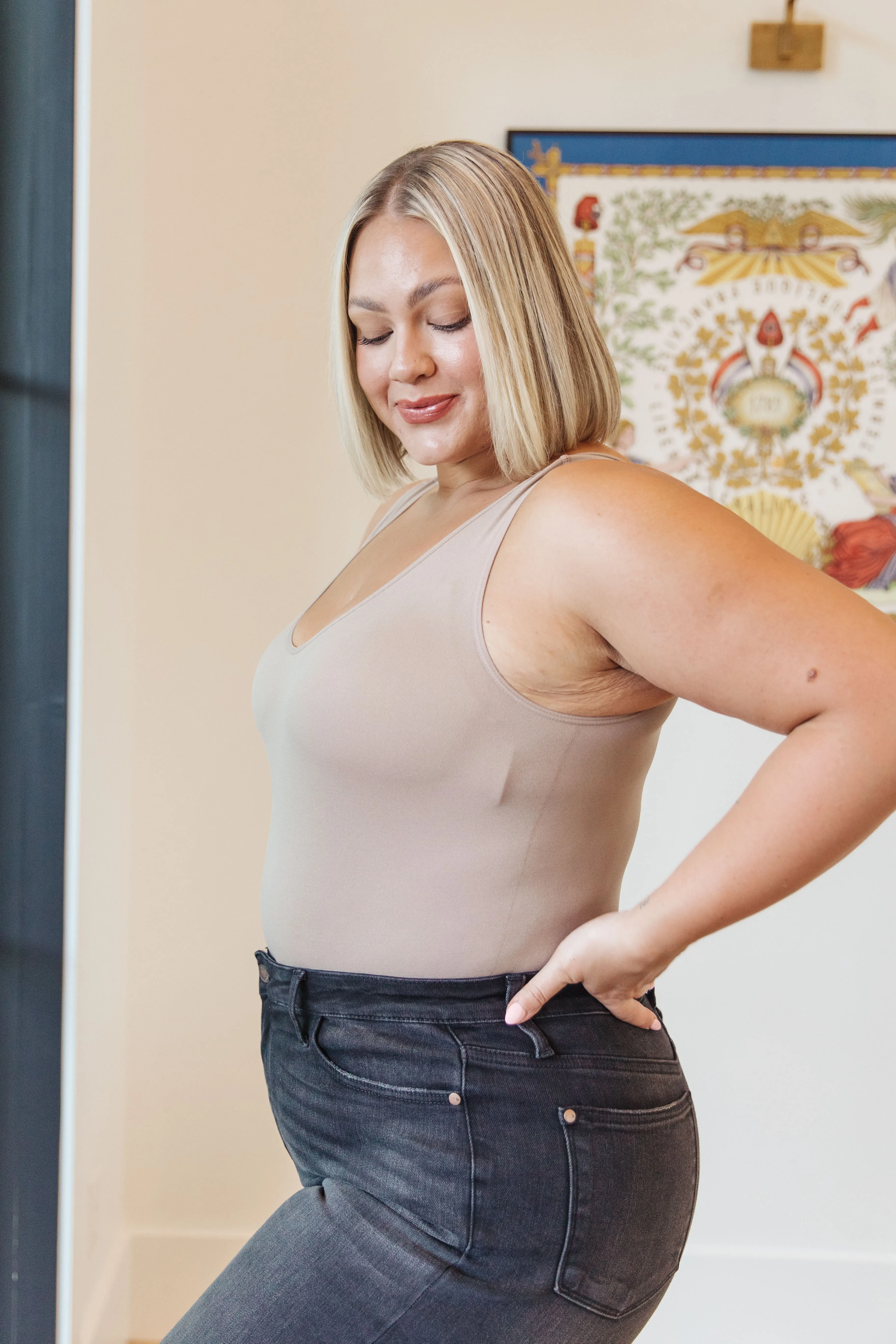 The Basics Bodysuit In Light Mocha sold by Roxie’s Picks product image thumbnail 3