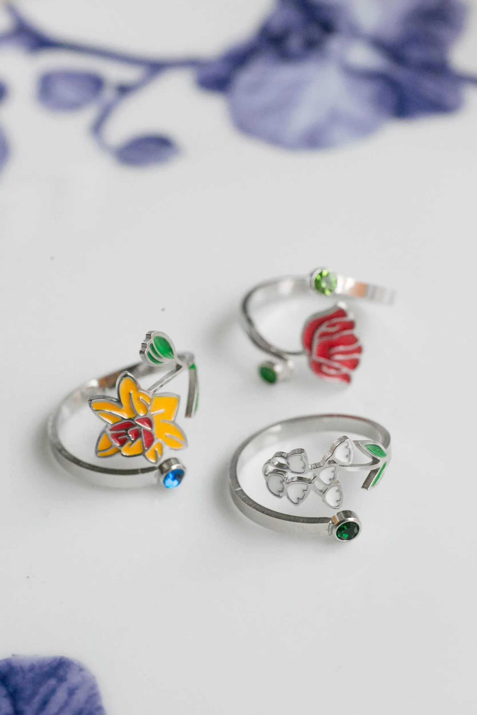 Colorful Birth Flower Ring sold by Roxie’s Picks product image thumbnail 2