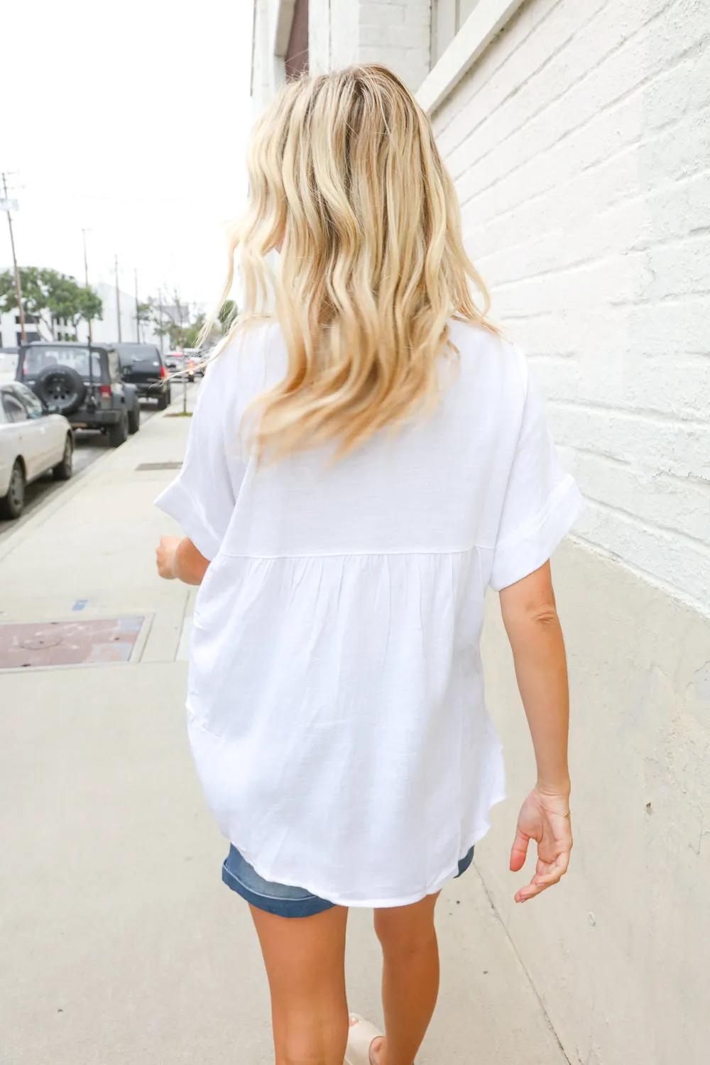 Casual Chic White Short Sleeve Top sold by Roxie’s Picks product image thumbnail 2