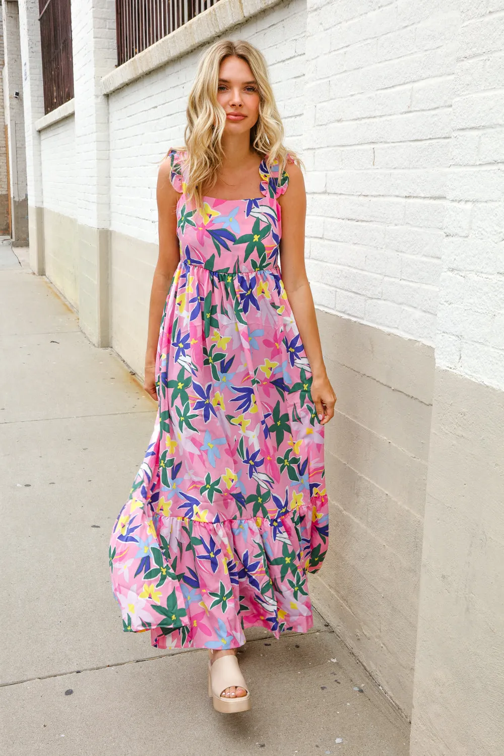 Find Love Pink Shoulder Strap Maxi Dress sold by Roxie’s Picks product image thumbnail 5