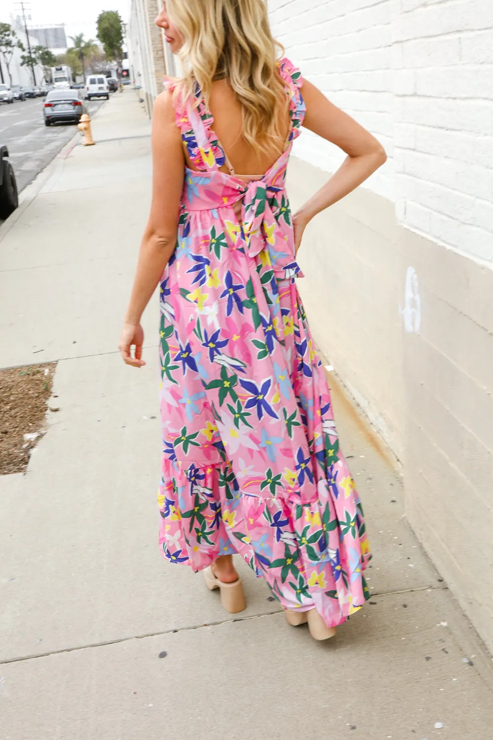 Find Love Pink Shoulder Strap Maxi Dress sold by Roxie’s Picks product image thumbnail 2