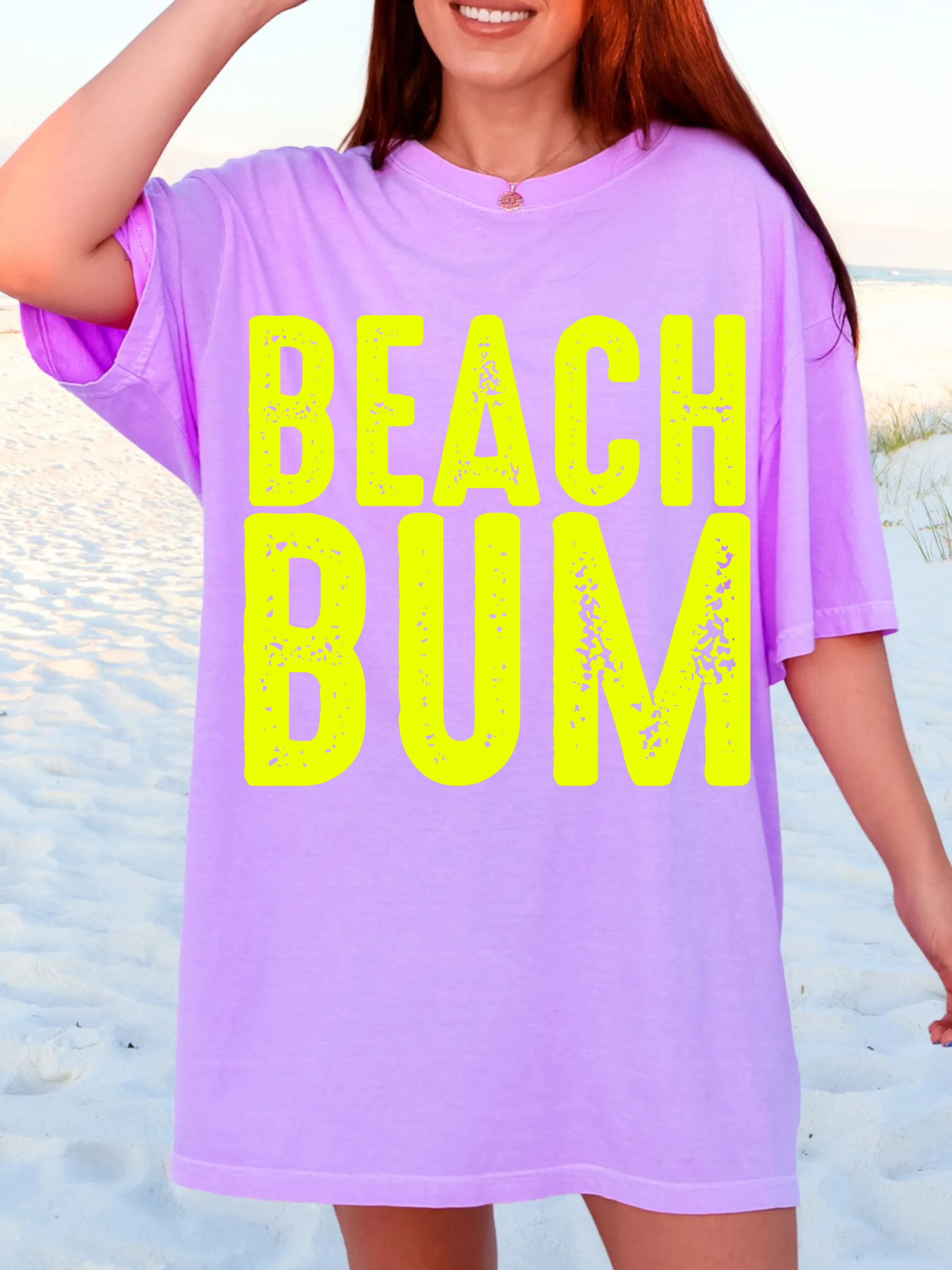 Beach Bum in Purple Graphic Tee sold by Roxie’s Picks