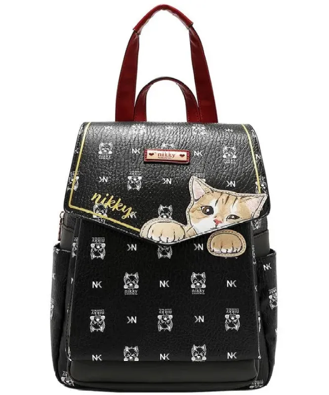 Nicole Lee USA Cat Eco-Leather Convertible Backpack Bag sold by Roxie’s Picks