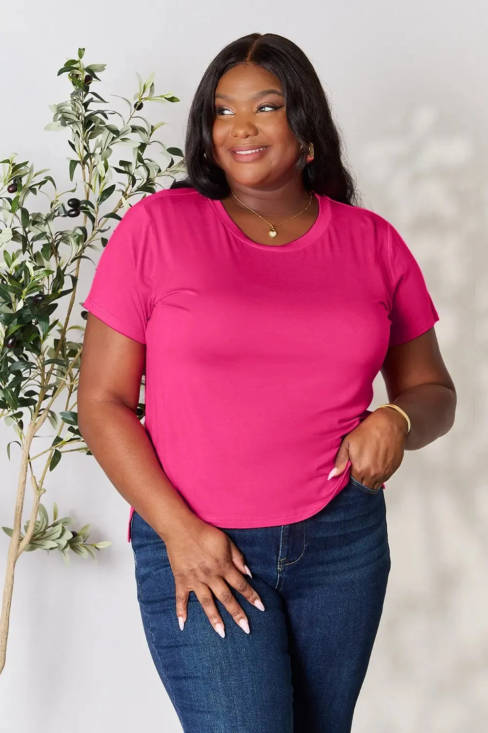 Basic Bae Full Size Round Neck Short Sleeve T-Shirt sold by Roxie’s Picks product image thumbnail 4