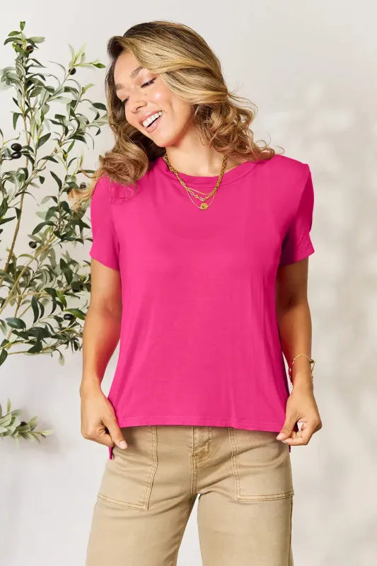 Basic Bae Full Size Round Neck Short Sleeve T-Shirt sold by Roxie’s Picks