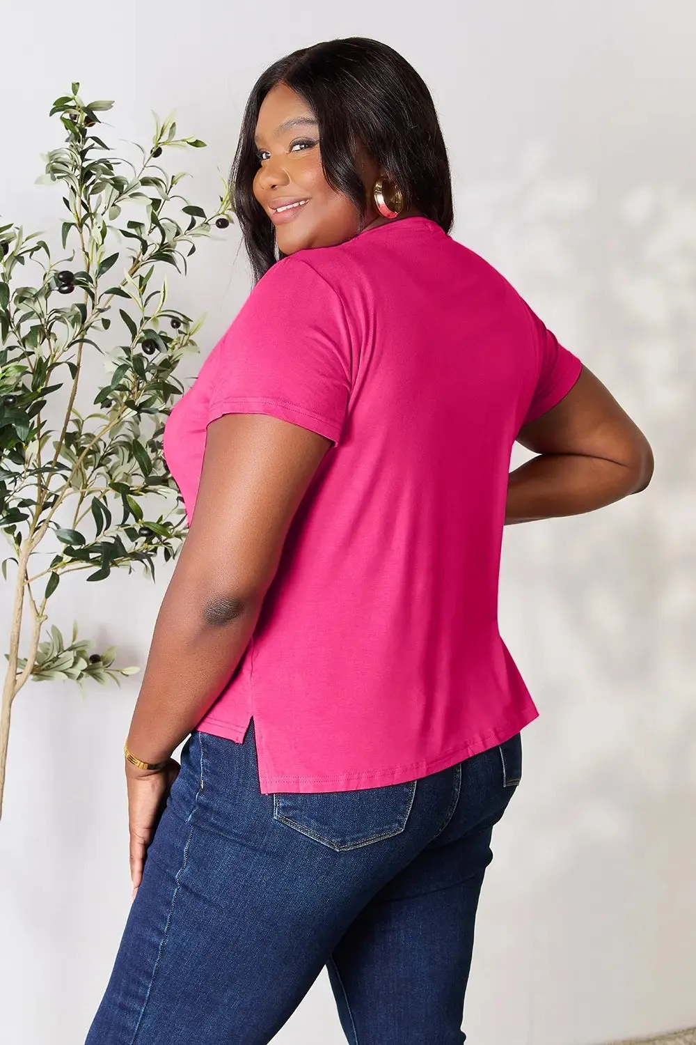 Basic Bae Full Size Round Neck Short Sleeve T-Shirt sold by Roxie’s Picks product image thumbnail 5
