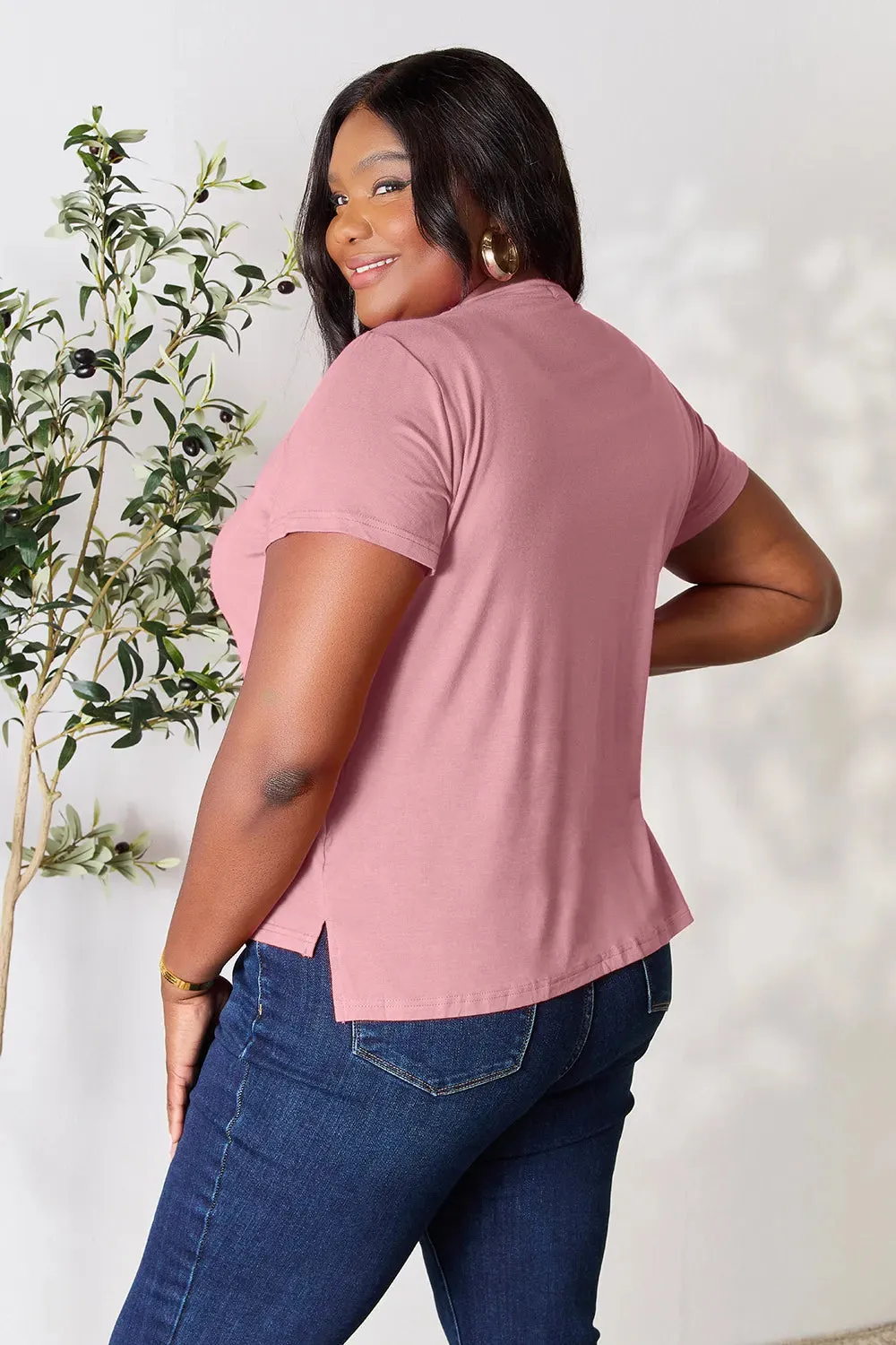 Basic Bae Full Size Round Neck Short Sleeve T-Shirt sold by Roxie’s Picks product image thumbnail 5