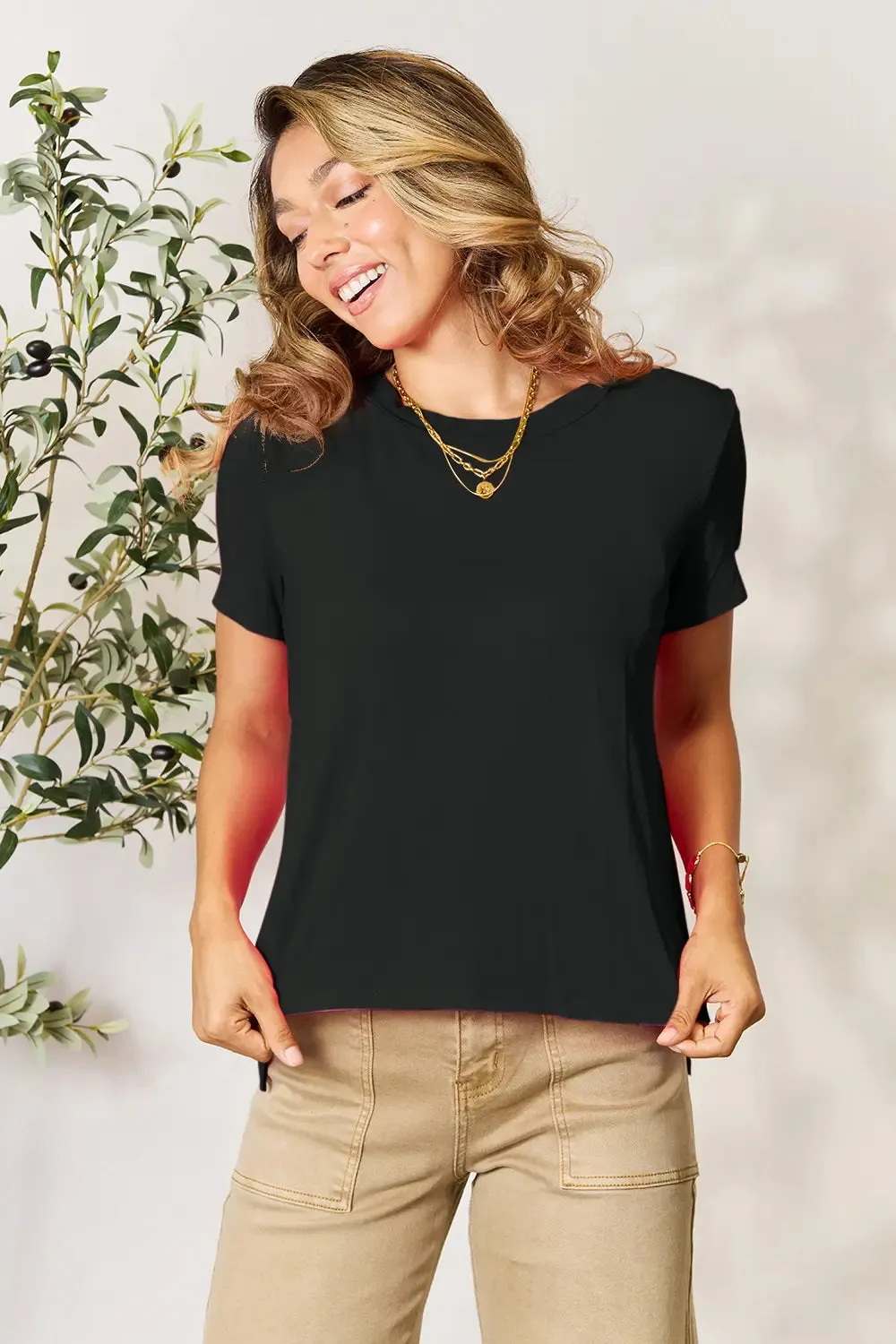 Basic Bae Full Size Round Neck Short Sleeve T-Shirt sold by Roxie’s Picks product image thumbnail 2