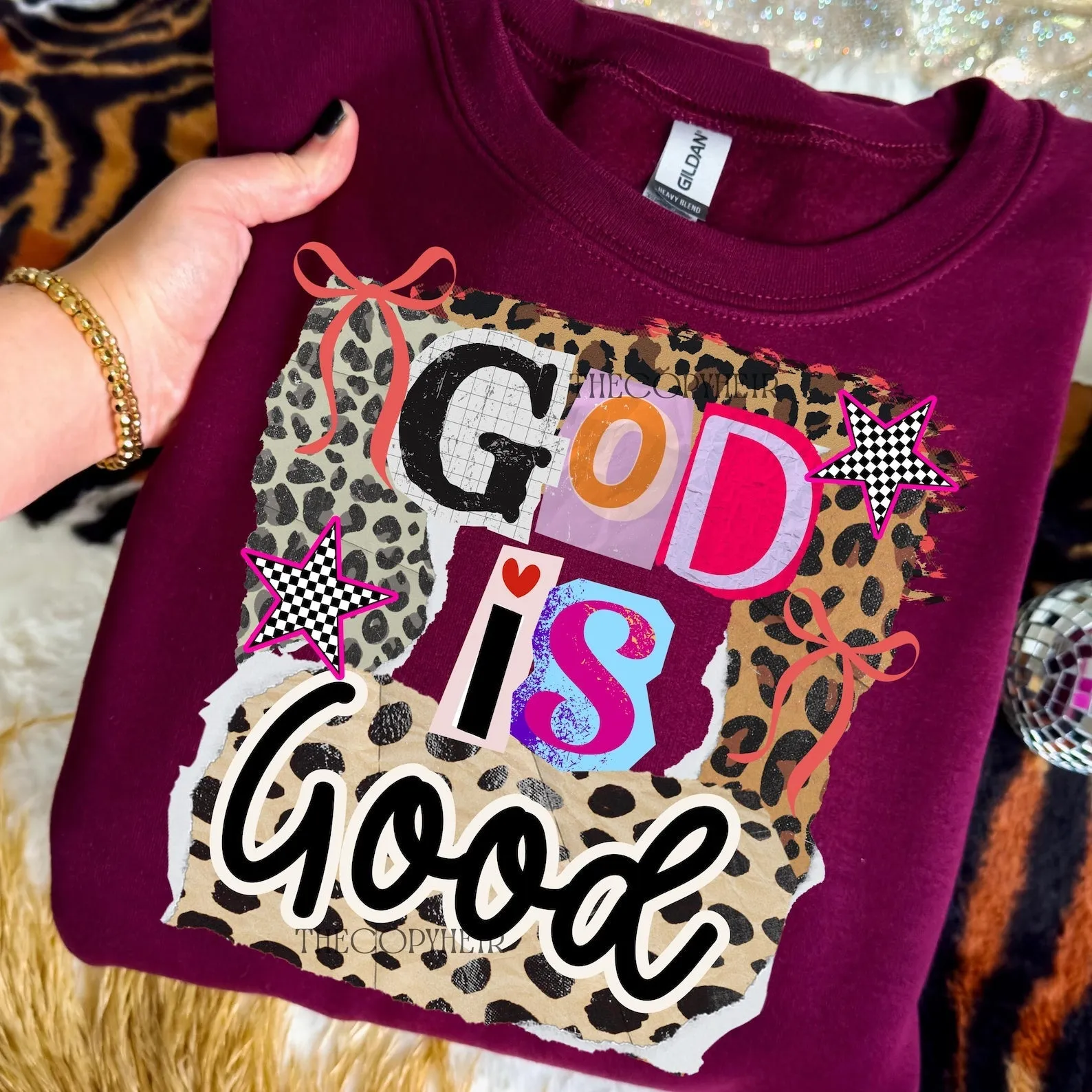 God is Good Animal Print Graphic Tee and Sweatshirt sold by Roxie’s Picks
