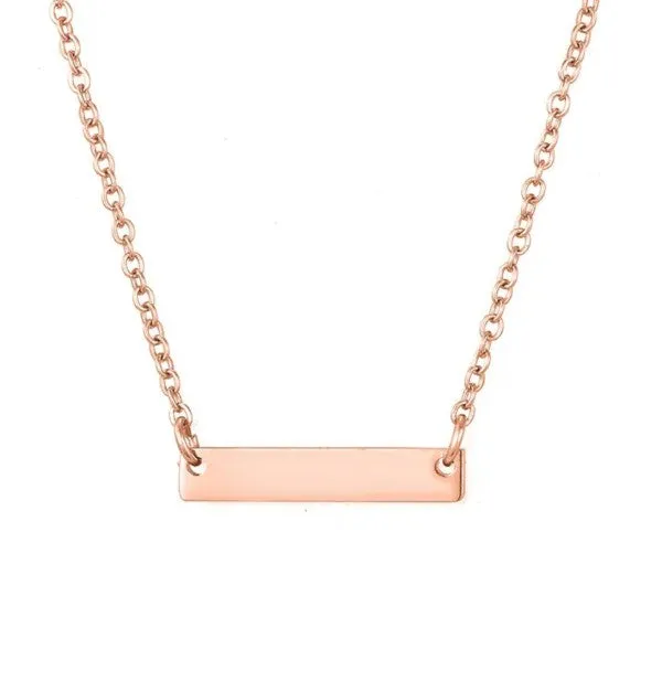 Fine Bar Necklace, Silver-Gold-Rose Gold sold by Roxie’s Picks product image thumbnail 4