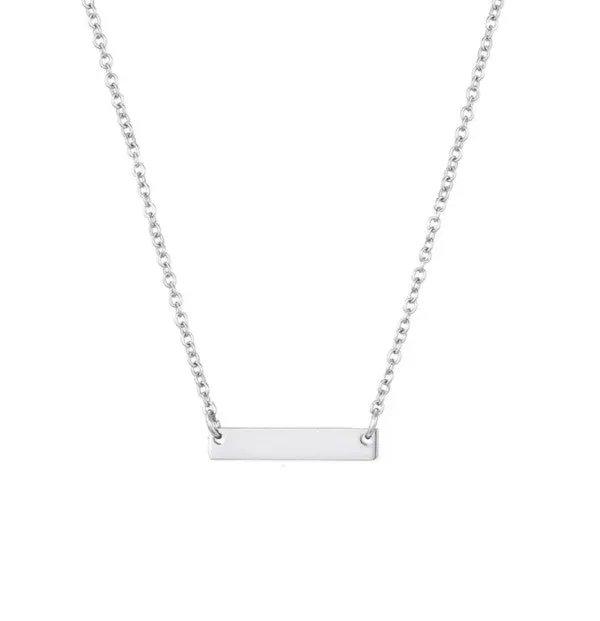 Fine Bar Necklace, Silver-Gold-Rose Gold sold by Roxie’s Picks product image thumbnail 2