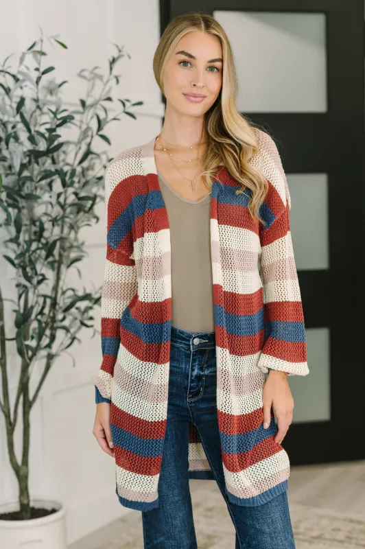 Definitely Dapper Striped Knit Cardigan made by Roxie’s Picks