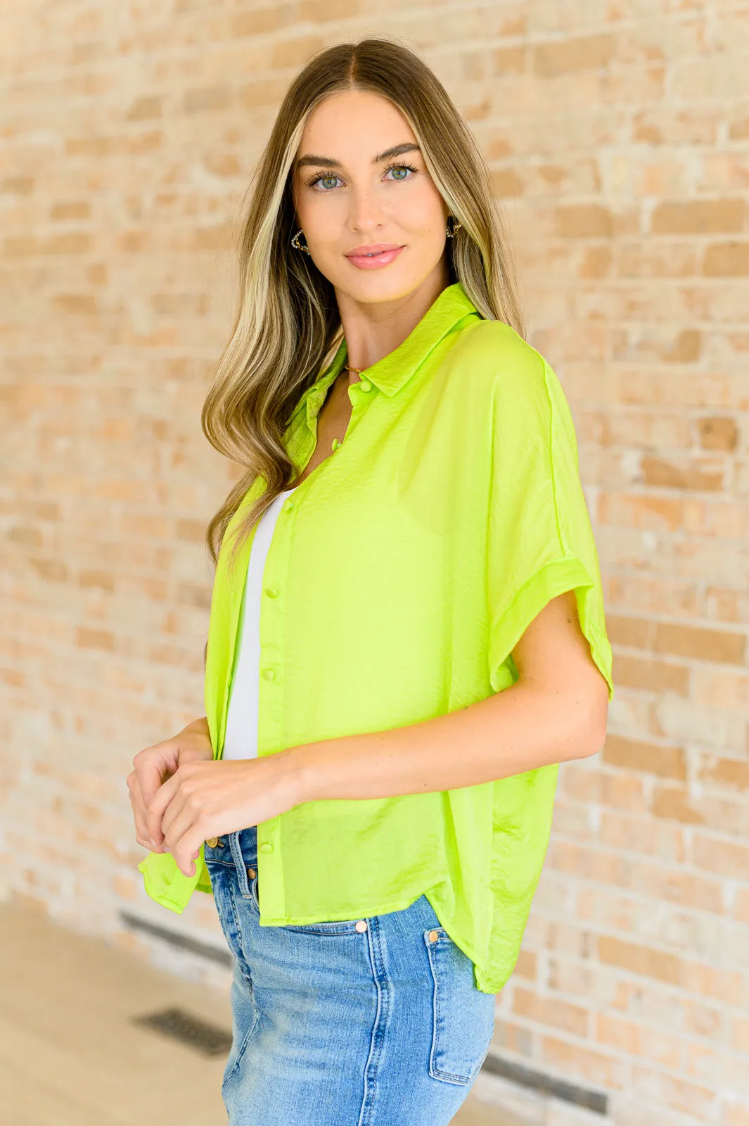 Bright Idea Button Down in Citrus sold by Roxie’s Picks product image thumbnail 5