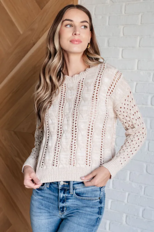 A Note of Thanks Cable Knit Sweater made by Roxie’s Picks