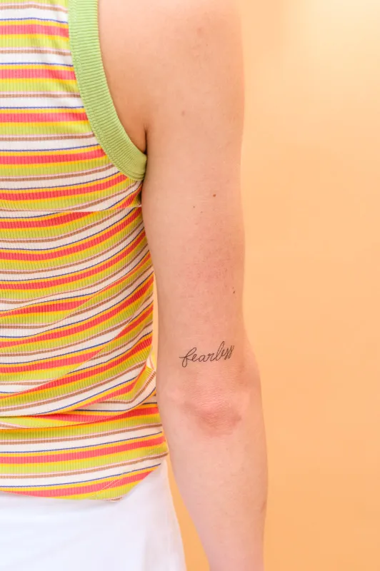 Words For A Season Temporary Tattoo FEARLESS made by Roxie’s Picks