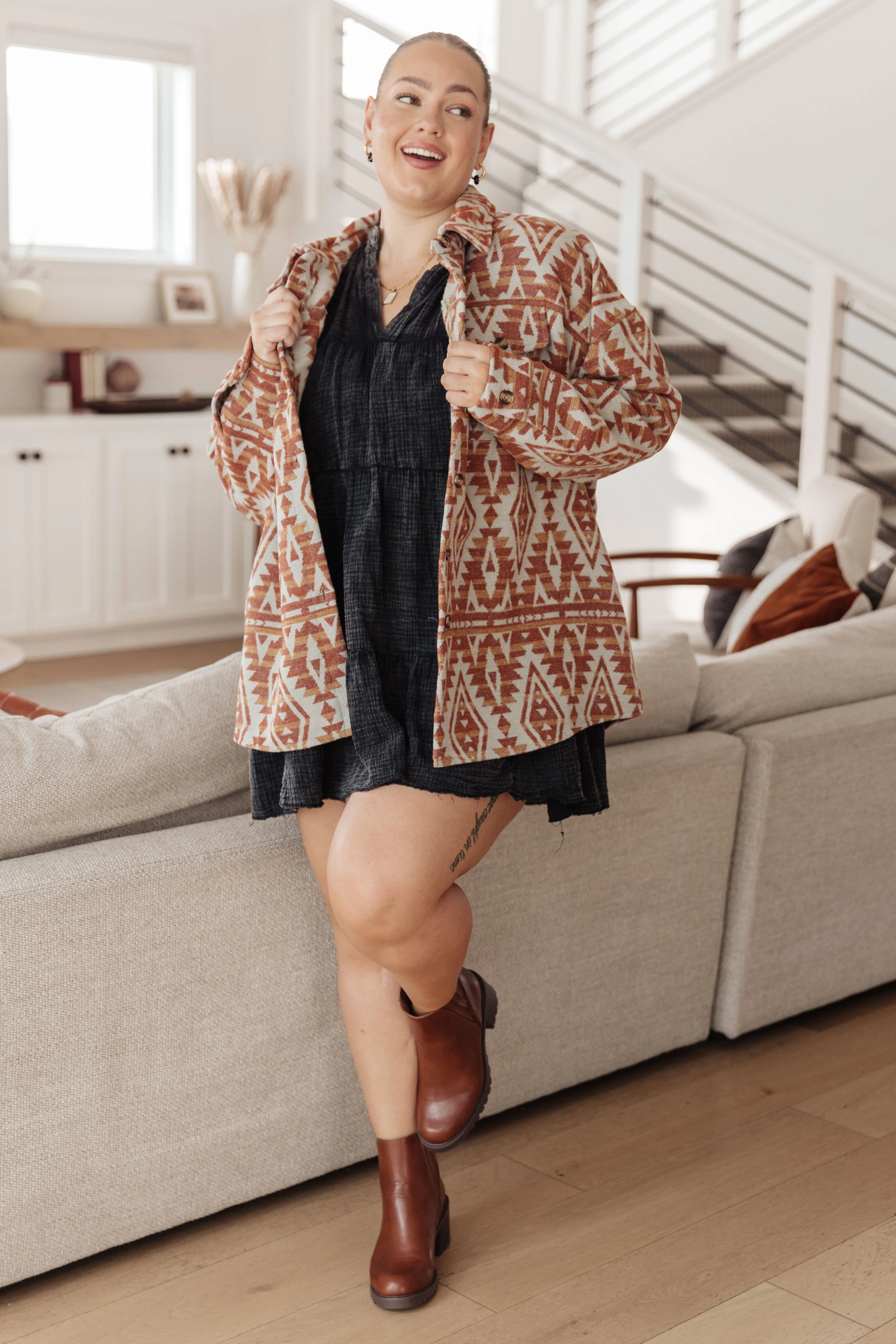 Gather Round Aztec Shacket sold by Roxie’s Picks product image thumbnail 4