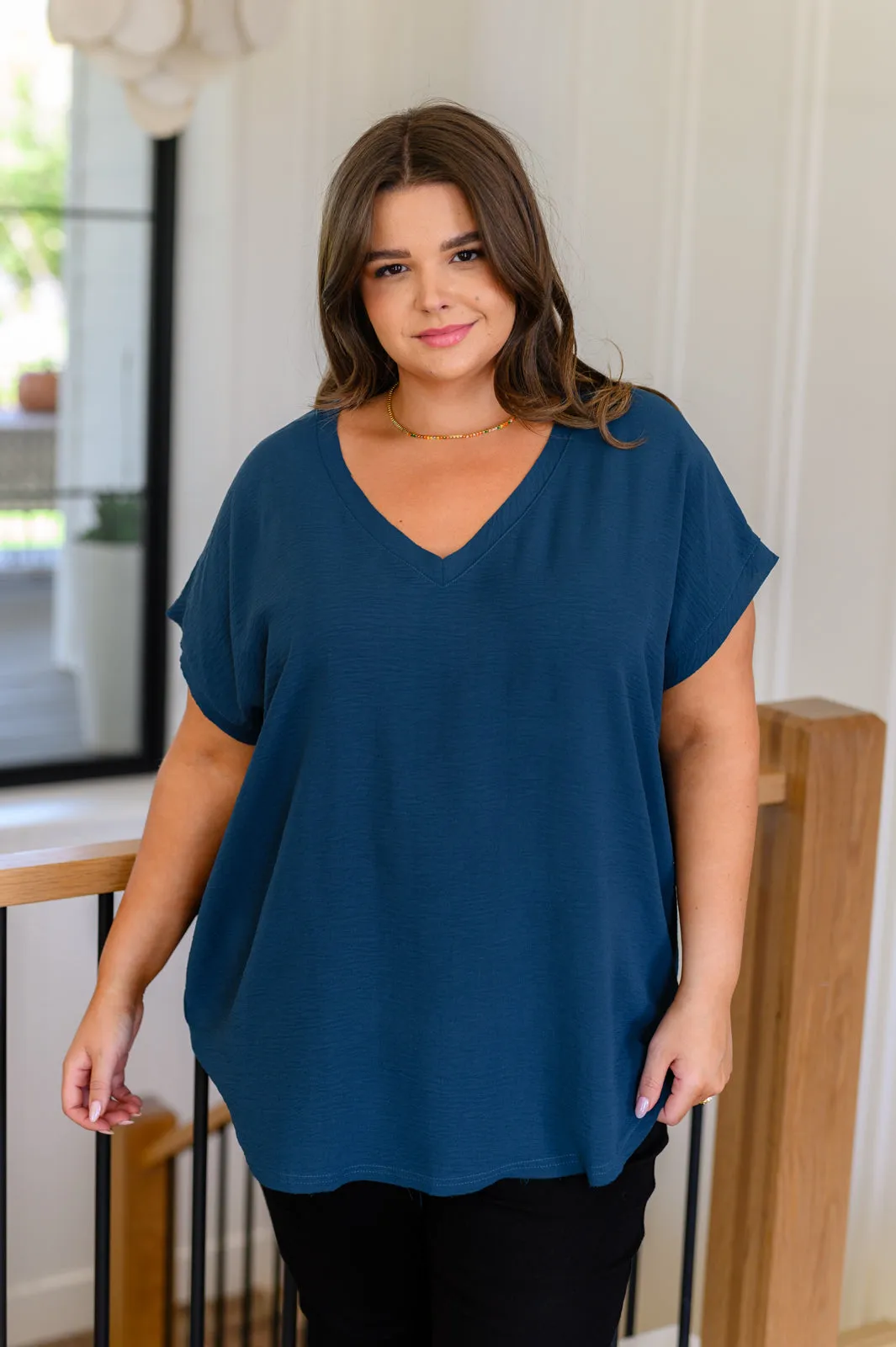 Very Much Needed V-Neck Top in Teal sold by Roxie’s Picks product image thumbnail 2