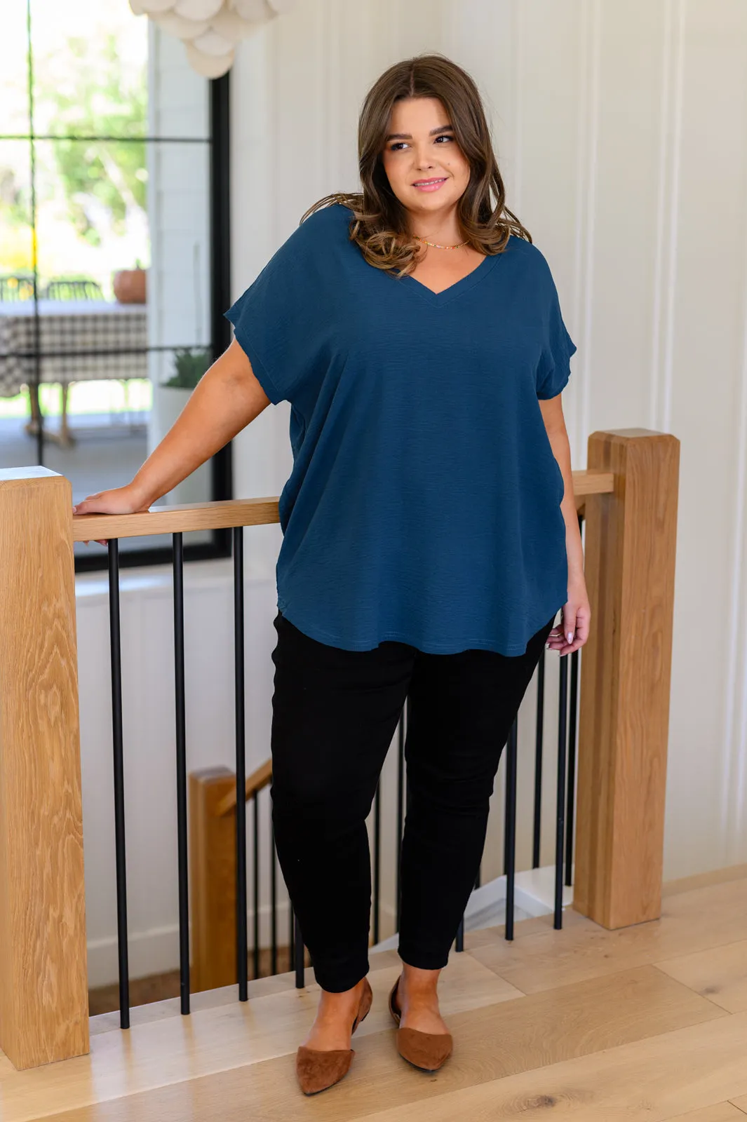 Very Much Needed V-Neck Top in Teal sold by Roxie’s Picks product image thumbnail 4