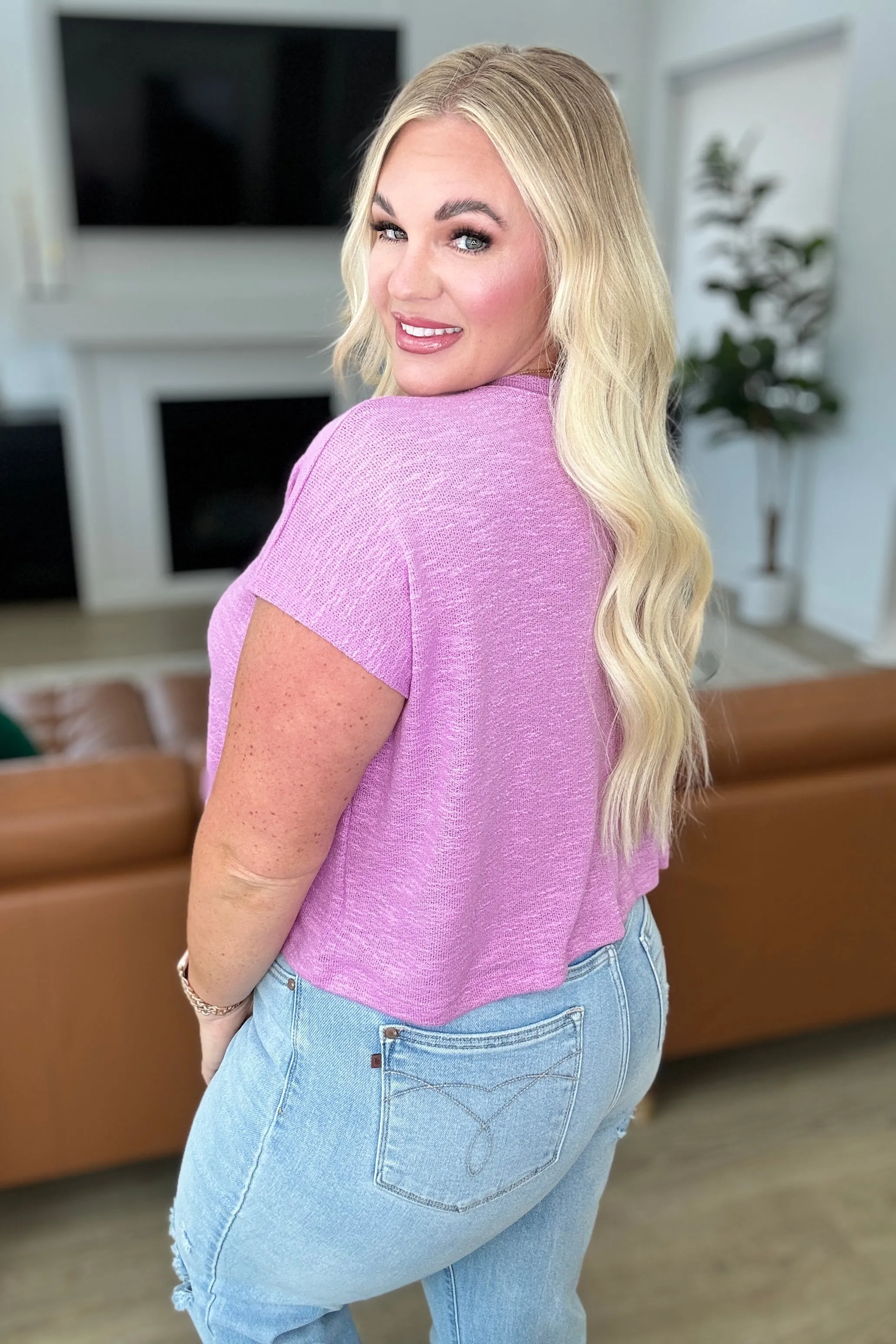 Classic Comfort V-Neck Top in Mauve sold by Roxie’s Picks product image thumbnail 5