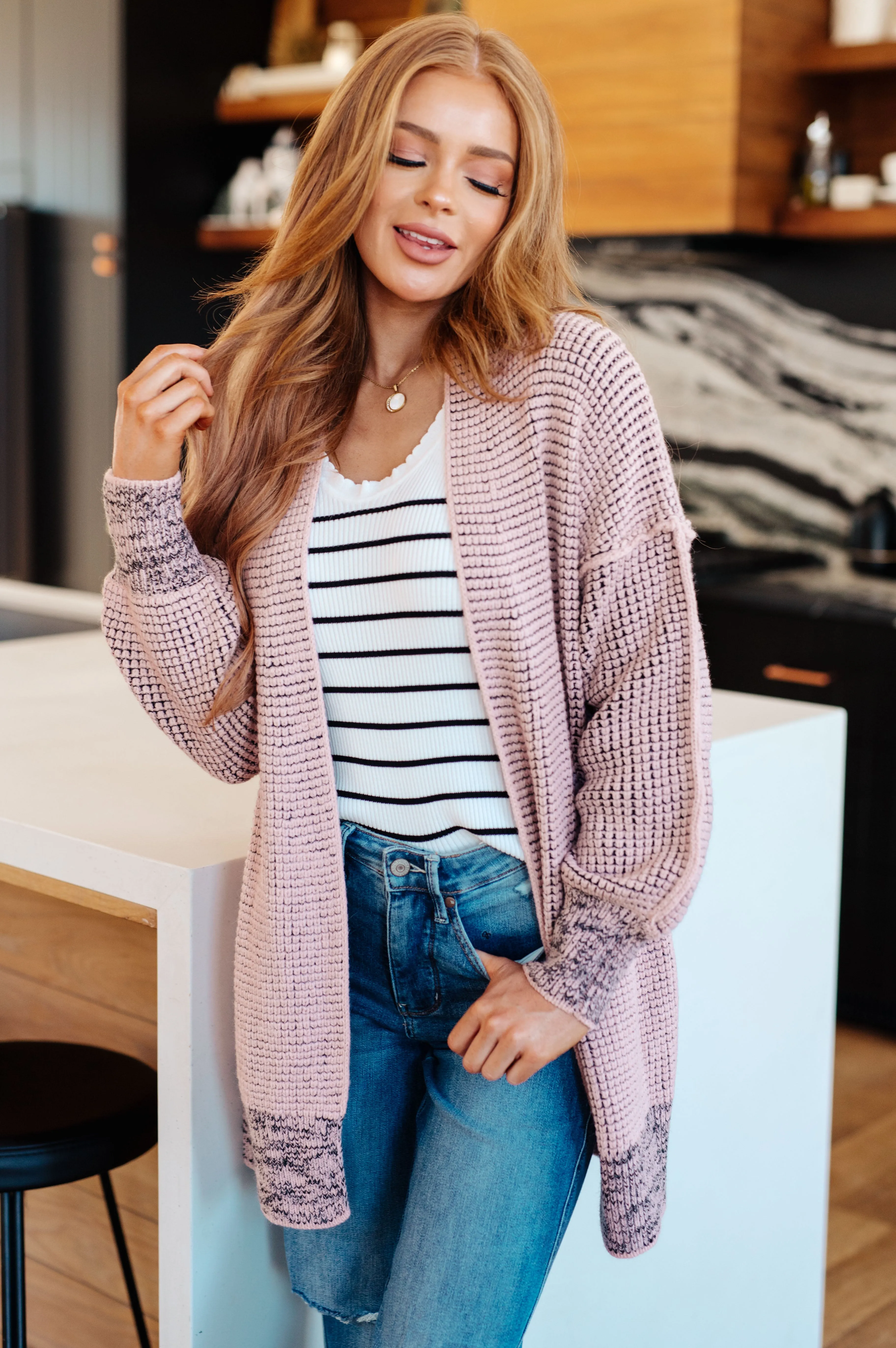 The Way It Was Cardigan in Mauve sold by Roxie’s Picks product image thumbnail 3