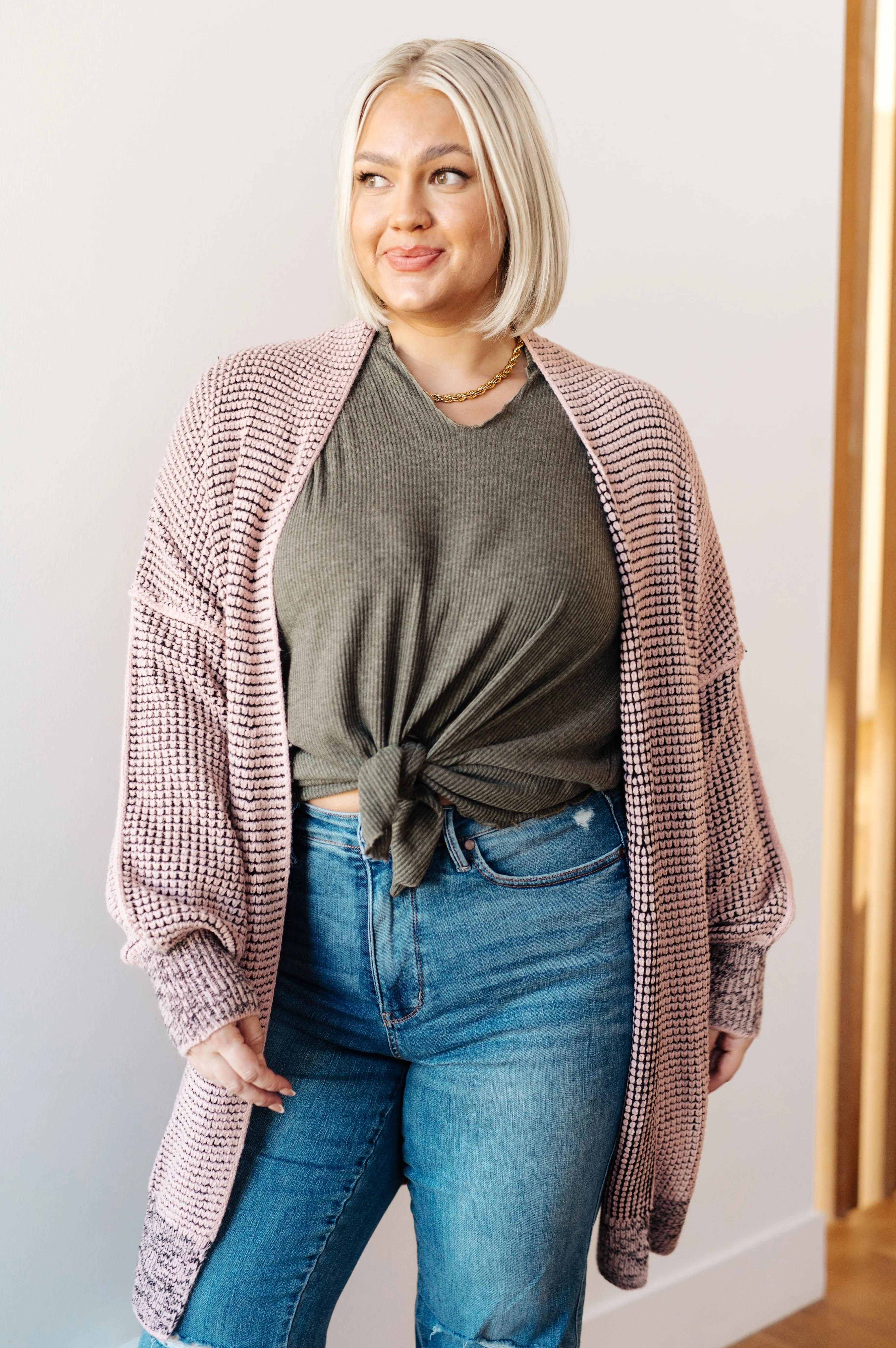 The Way It Was Cardigan in Mauve sold by Roxie’s Picks product image thumbnail 4