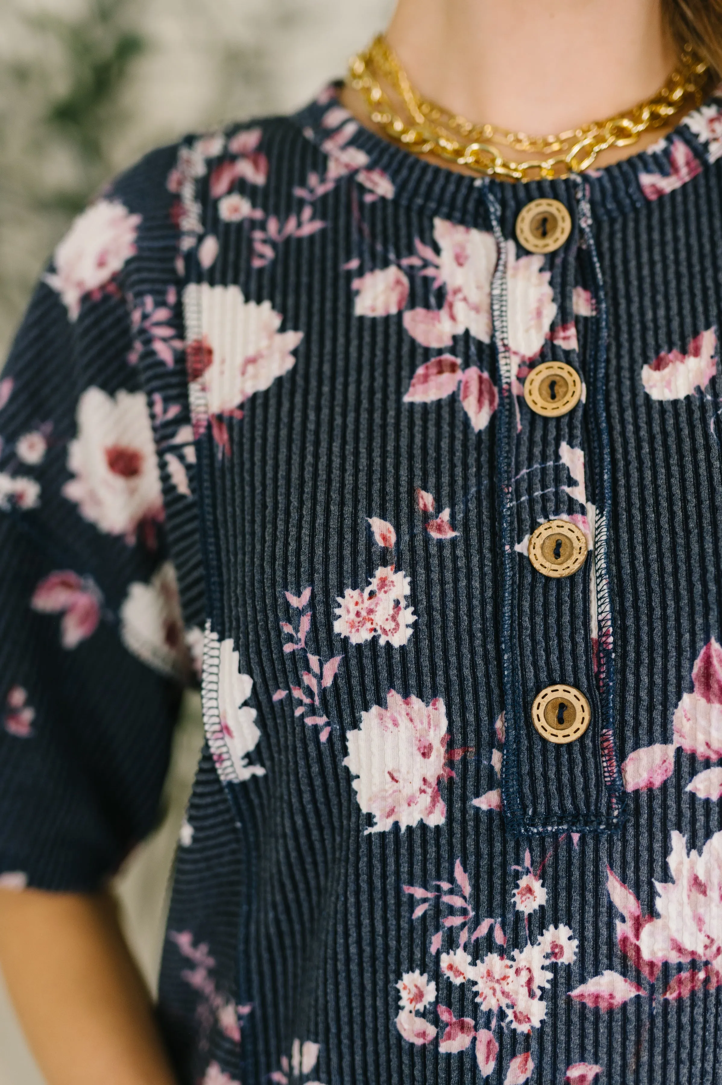 Really Simple Floral Henley Top- 3/3/2026 NEW sold by Roxie’s Picks product image thumbnail 2