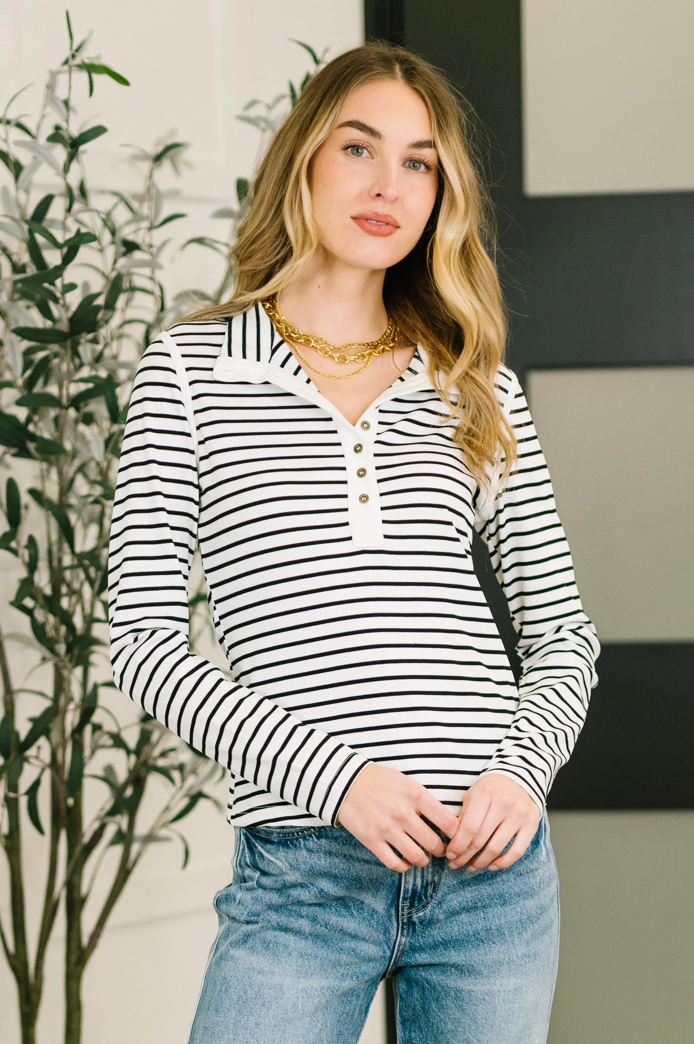 I Know What I Want Long Sleeve Henley Top- 3/3/2026 NEW sold by Roxie’s Picks