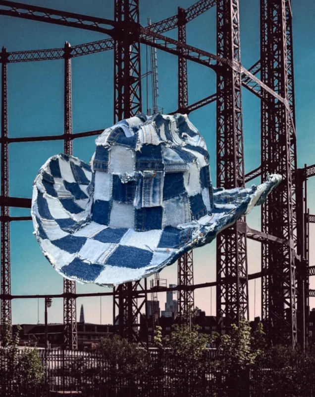 Denim Checkerboard sold by Zandria