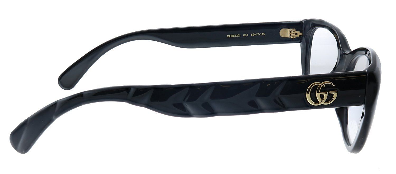 Gucci GG 0813O 001 Cat-Eye Acetate Black Eyeglasses with Demo Lens sold by Gaffos product image thumbnail 3