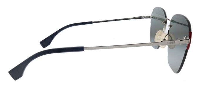 Fendi Men F is Fendi FF M0057/S 010 Square Metal Palladium Sunglasses with Silver Mirror Lens sold by Gaffos
