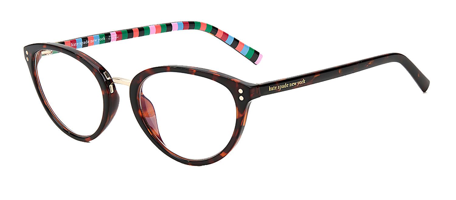 Kate Spade KS Emilia 086 Oval Plastic Havana Readers with Clear Blue Block Lens sold by Gaffos product image thumbnail 2