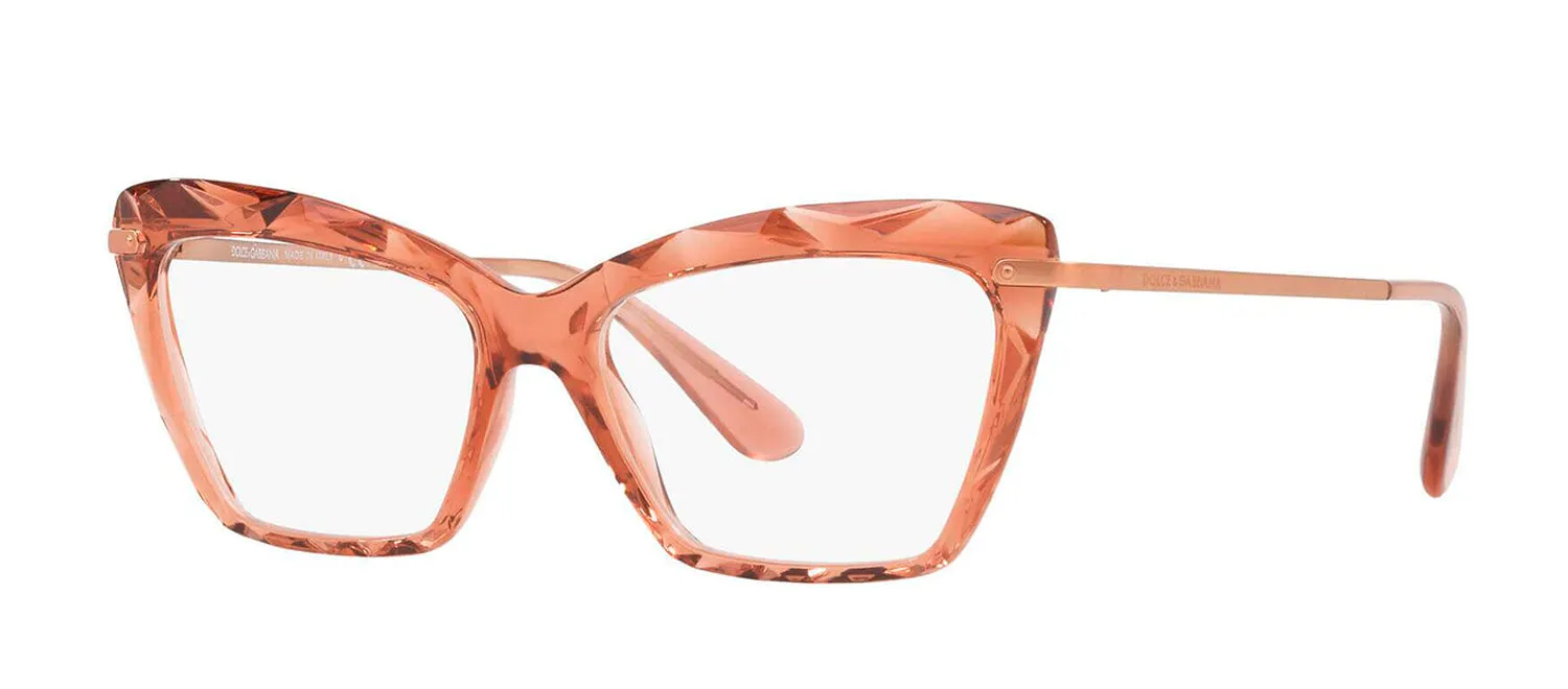Dolce & Gabbana DG 5025 3148 Cat-Eye Plastic Pink Eyeglasses with Logo Stamped Demo Lens sold by Gaffos product image thumbnail 2