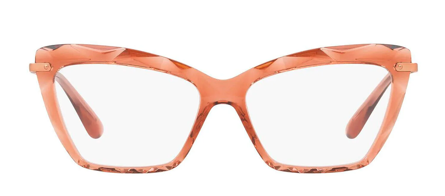 Dolce & Gabbana DG 5025 3148 Cat-Eye Plastic Pink Eyeglasses with Logo Stamped Demo Lens sold by Gaffos