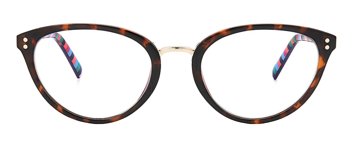 Kate Spade KS Emilia 086 Oval Plastic Havana Readers with Clear Blue Block Lens sold by Gaffos