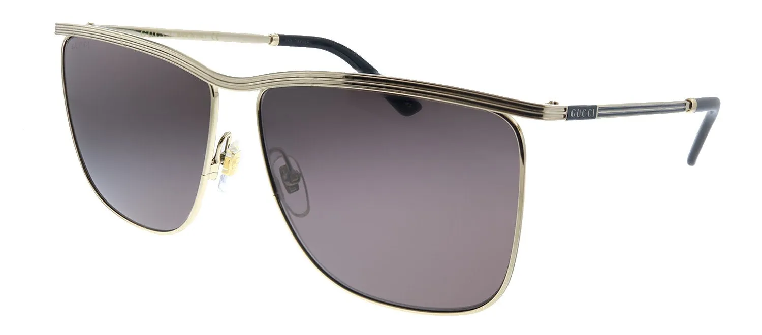 Gucci GG 0821S 001 Square Metal Gold Sunglasses with Grey Lens sold by Gaffos product image thumbnail 2