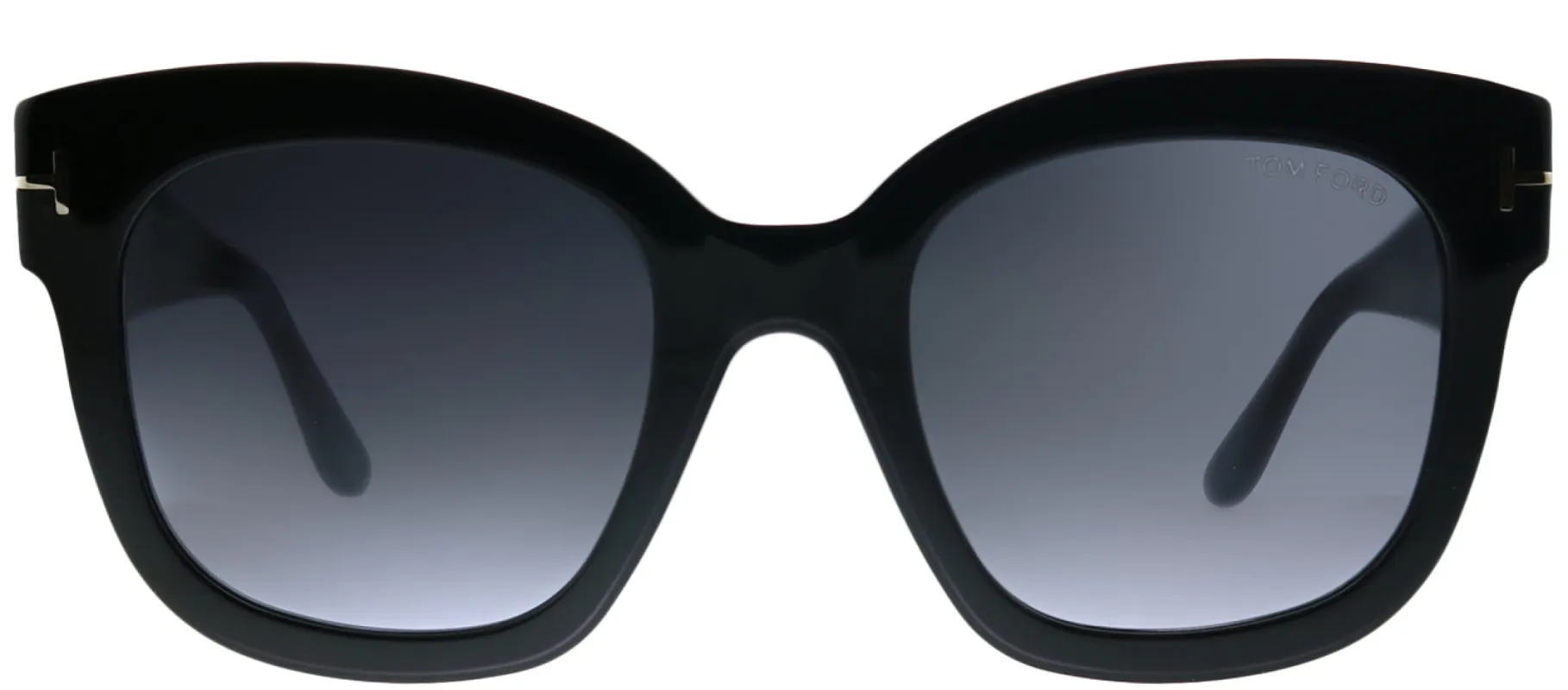 Tom Ford Beatrix-02 TF 613 01C Square Plastic Black Sunglasses with Grey Gradient Lens sold by Gaffos