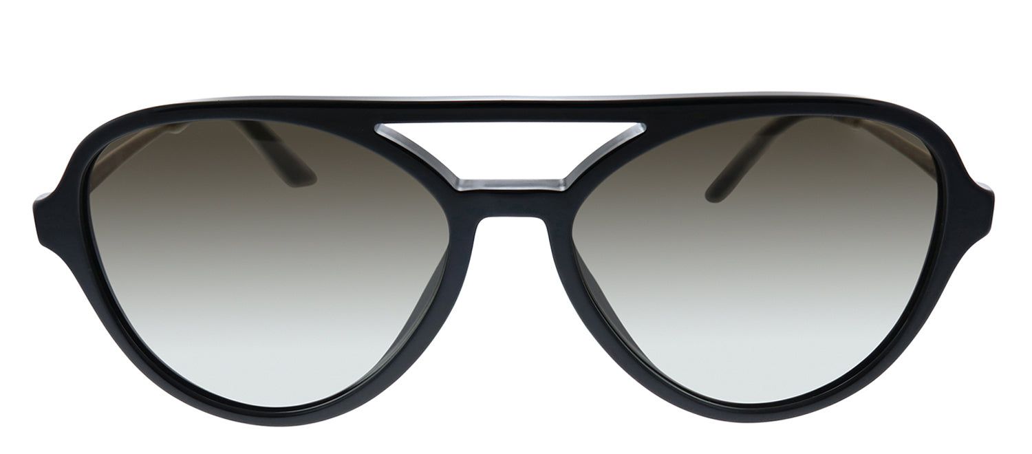 Prada PR 13WS 1AB0A7 Aviator Plastic Black Sunglasses with Grey Gradient Lens sold by Gaffos