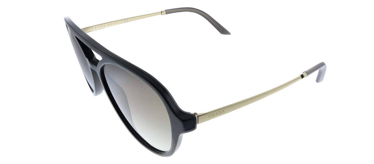 Prada PR 13WS 1AB0A7 Aviator Plastic Black Sunglasses with Grey Gradient Lens sold by Gaffos product image thumbnail 2