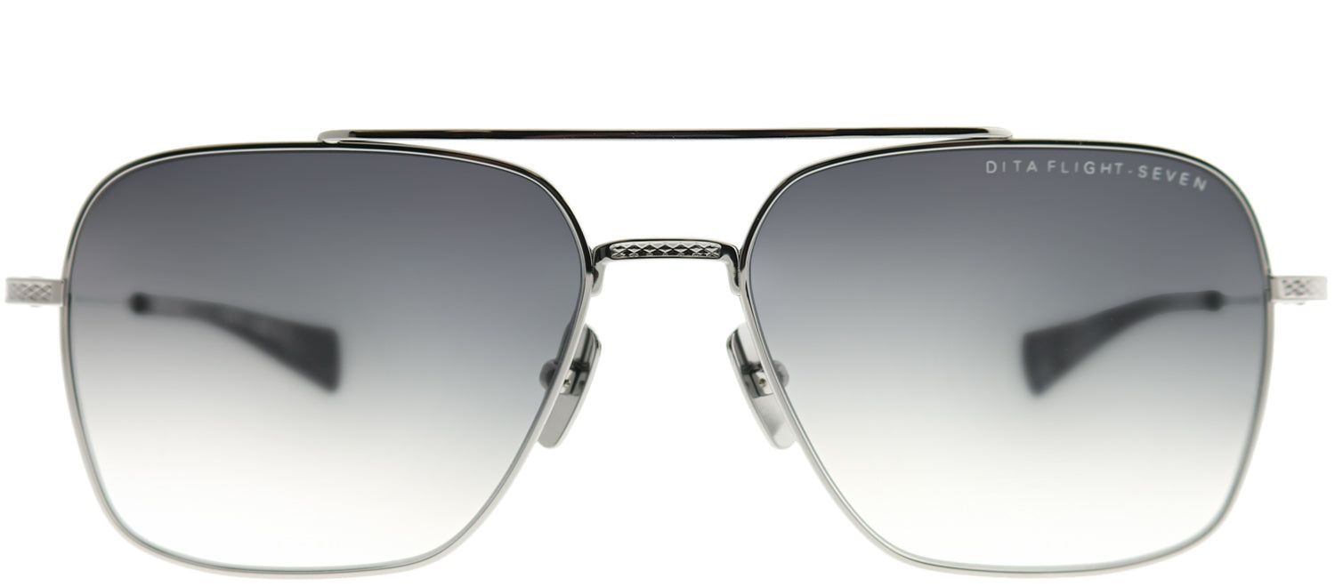 Dita DT DTS111-57-01 Aviator Metal Silver Sunglasses with Dark Grey Gradient AR Lens sold by Gaffos