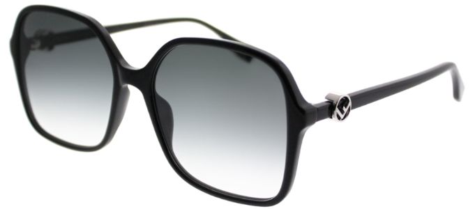 Fendi FF 0287 807 9O Square Plastic Black Sunglasses with Dark Grey Gradient Lens sold by Gaffos