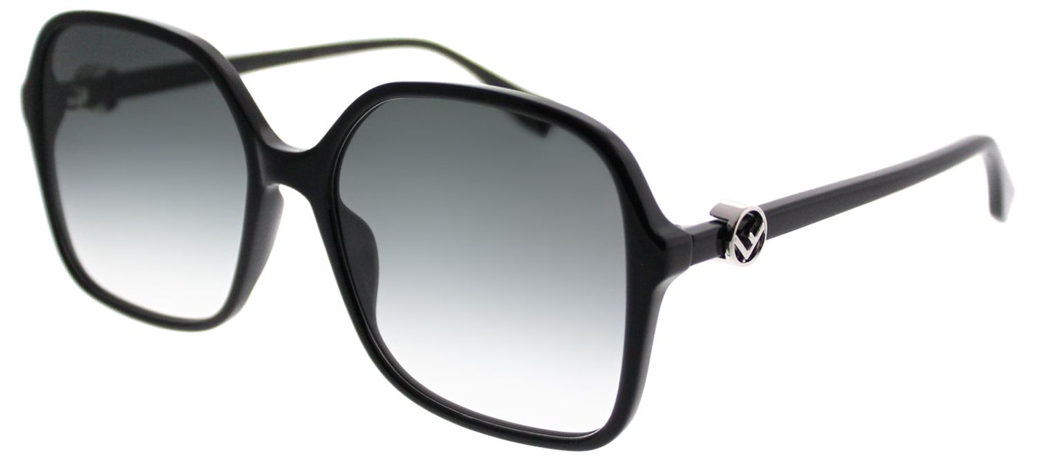 Fendi FF 0287 807 9O Square Plastic Black Sunglasses with Dark Grey Gradient Lens sold by Gaffos product image thumbnail 2