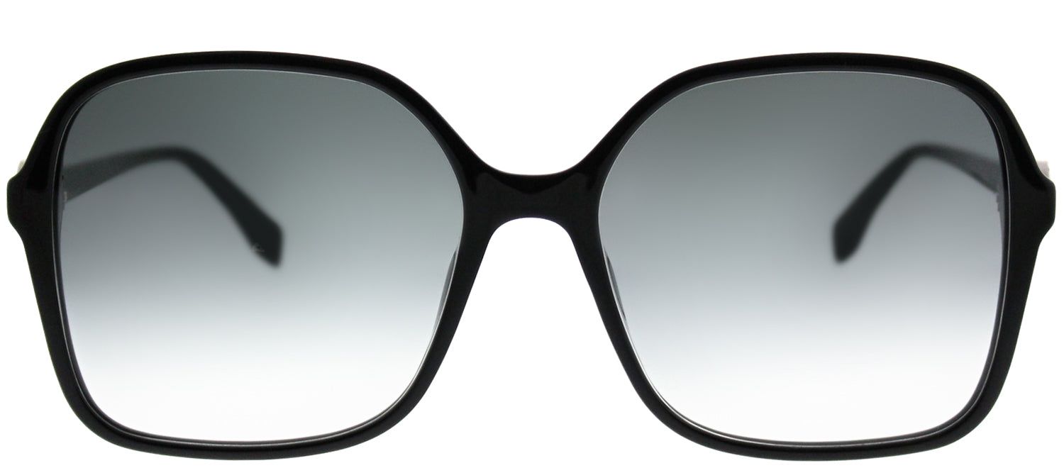 Fendi FF 0287 807 9O Square Plastic Black Sunglasses with Dark Grey Gradient Lens sold by Gaffos