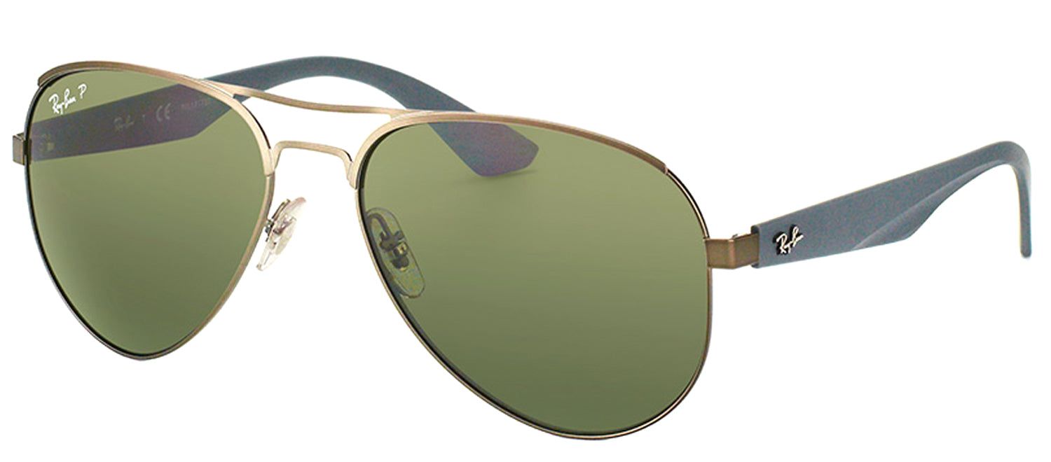 Ray-Ban RB 3523 029/9A Aviator Metal Ruthenium/ Gunmetal Sunglasses with Green Polarized Lens sold by Gaffos product image thumbnail 2