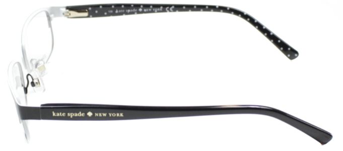 Kate Spade KS Ambrosette 006 Rectangle Metal Black Eyeglasses with Demo Lens sold by Gaffos