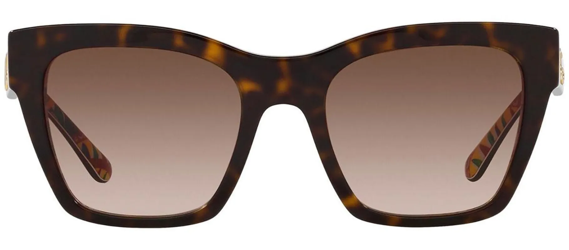 Dolce & Gabbana DG 4384 321773 Square Plastic Havana Sunglasses with Brown Gradient Lens sold by Gaffos