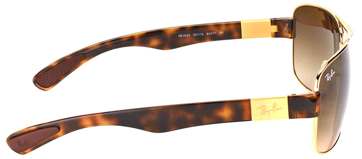 Ray-Ban RB 3522 001/13 Aviator Metal Gold Sunglasses with Brown Gradient Lens sold by Gaffos product image thumbnail 3